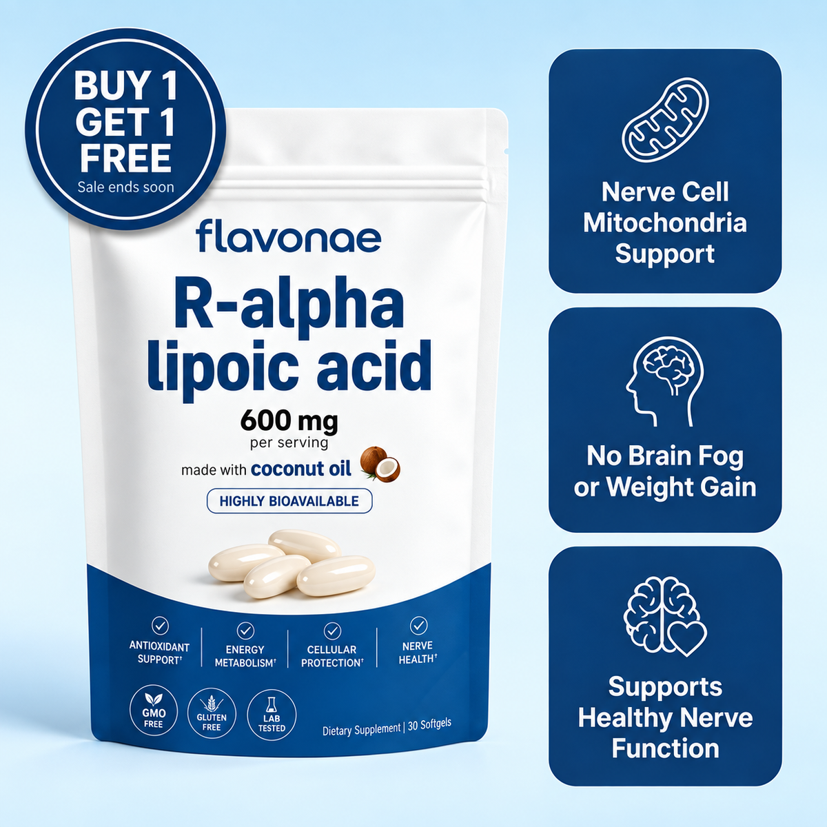 Pure R-Alpha Lipoic Acid for Nerve Health