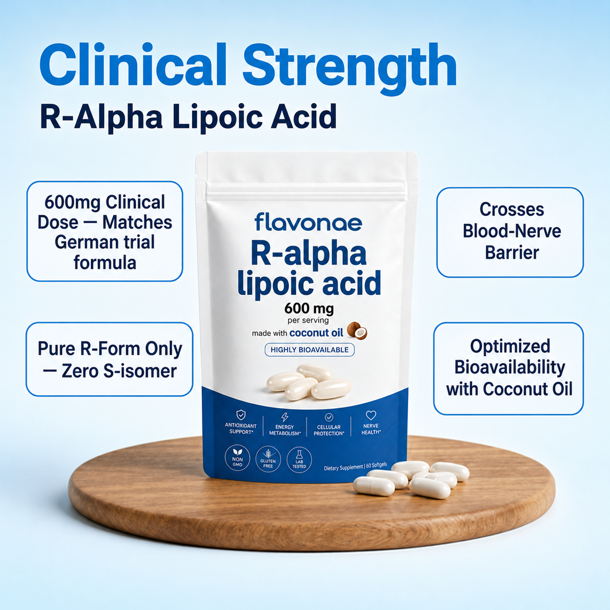 Pure R-Alpha Lipoic Acid for Nerve Health