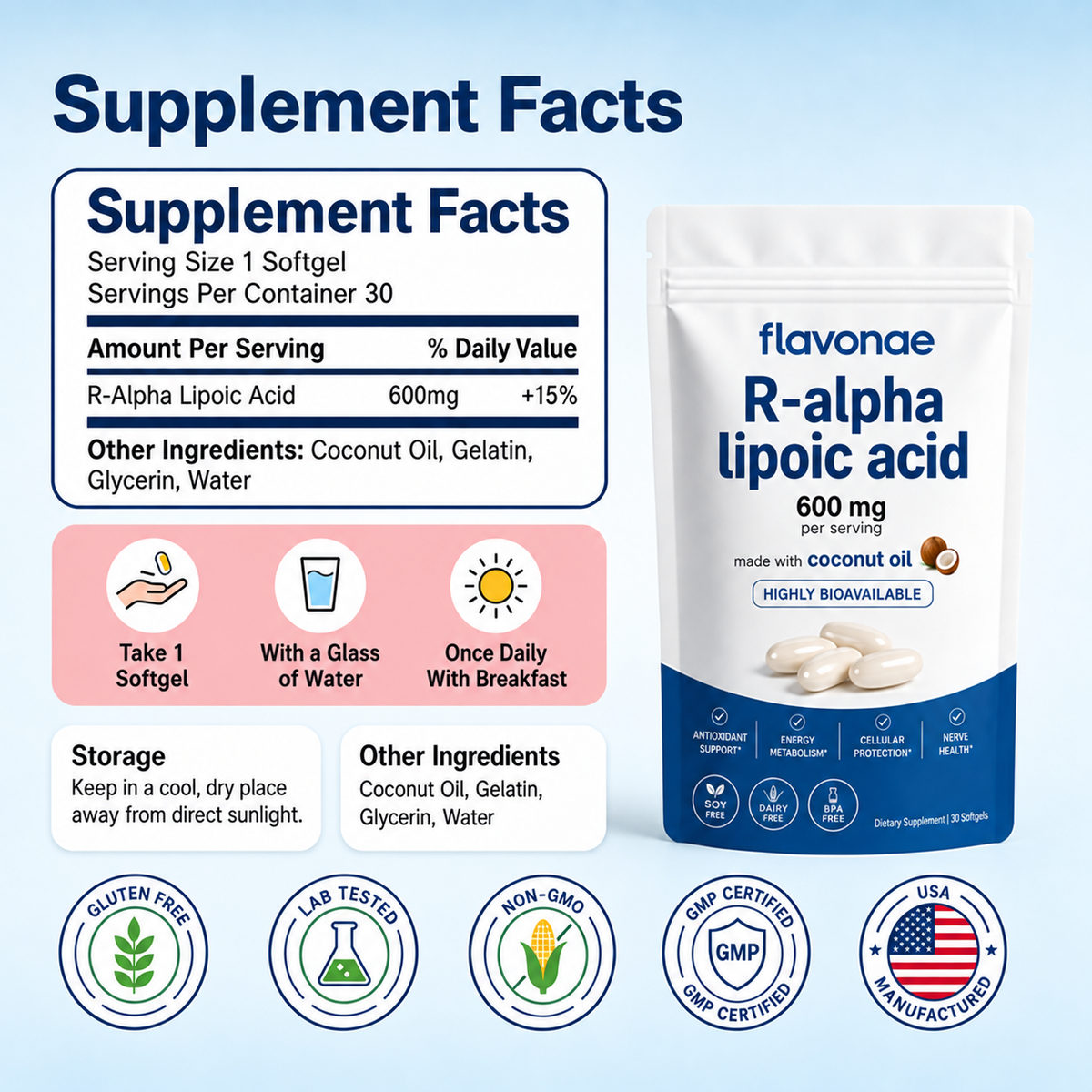Pure R-Alpha Lipoic Acid for Nerve Health